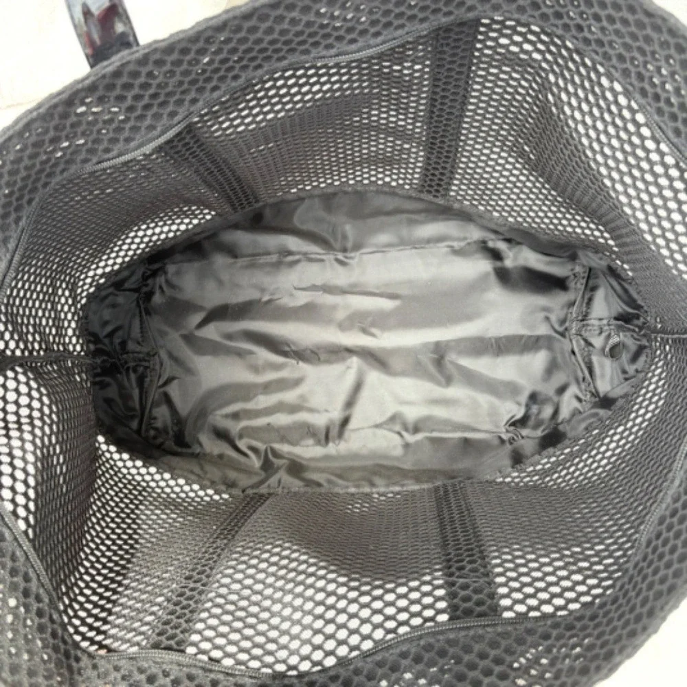 Victoria's Secret 100% Mesh Weekender Oversized Bag with‎ Patent Leather Trim